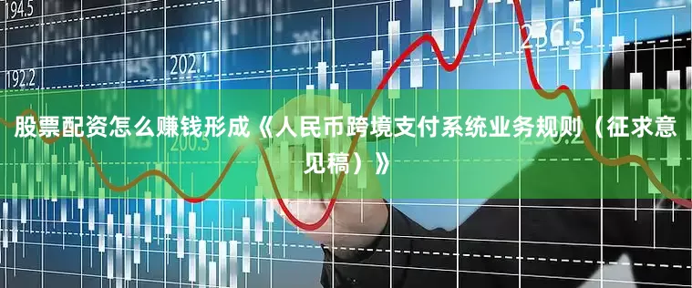 股票配资怎么赚钱形成《人民币跨境支付系统业务规则（征求意见稿）》