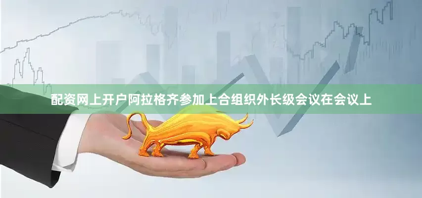 配资网上开户阿拉格齐参加上合组织外长级会议在会议上