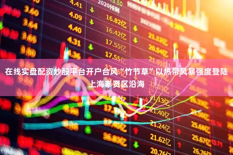 在线实盘配资炒股平台开户台风“竹节草”以热带风暴强度登陆上海奉贤区沿海
